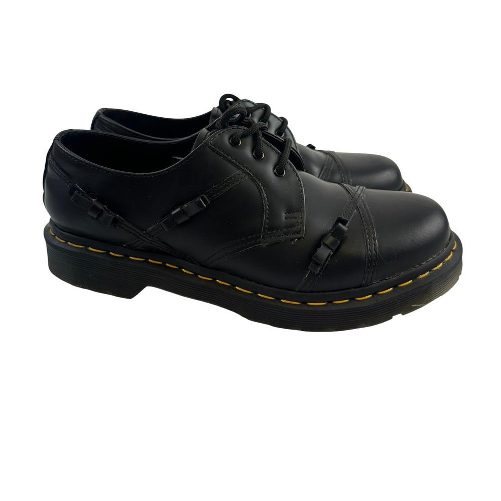 Dr. Martens 1461 Bow Oxford Black Smooth Leather Punk Lace Up Shoes Womens 10